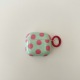 Casque IMD - fond vert pois roses + anneau/Airpods 3 