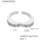 Bague en acier couleur A560 avec cœur en diamant et zircon/N°7 Image3