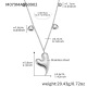 M079-Chaîne de pull en acier cœur 80+5 cm Image2
