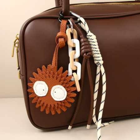 1 pièce de breloques de sac pour femme en PU, motif dessin animé simple et mignon
