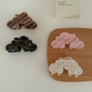 Pinces À Cheveux Pour Femmes, Série Simple, Motif Cœur Doux, Dégradé De Couleur, En Acétate h5 Image3