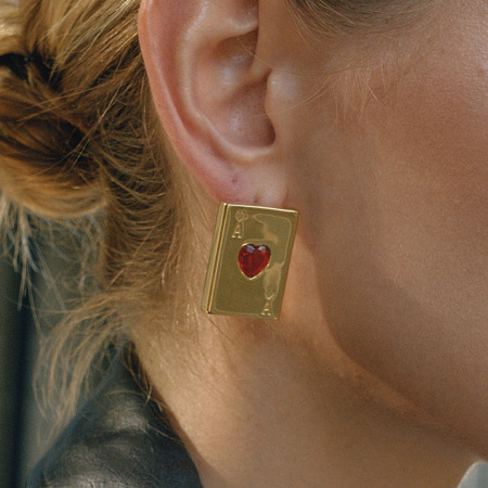 Ensembles de bijoux pour femmes en acier inoxydable doré, imperméables, en forme de cœur romantique