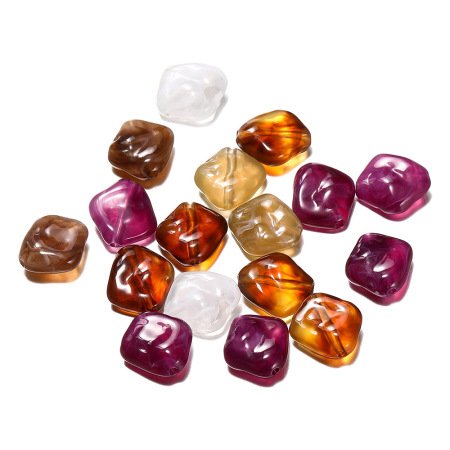 1 sachet de perles acryliques de forme irrégulière pour bijoux DIY 2
