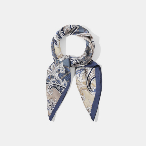 Bandana Pour Femme En Rayonne À Fleurs De Cajou, Série Bleue, 1 Pièce h5 Image3