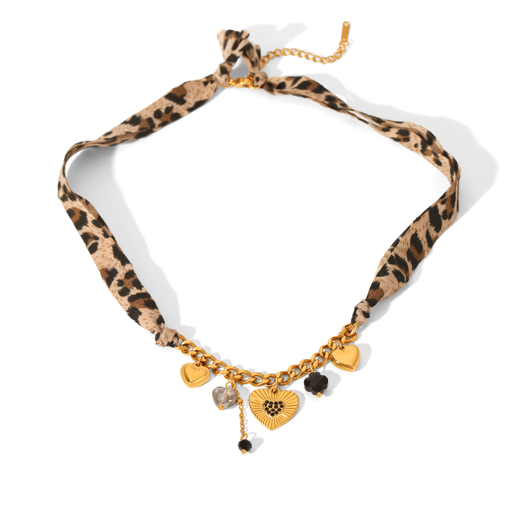 Ensemble De Colliers Pour Femme, 1 Pièce, En Polyester Doré, Strass Et Zircons