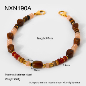 Collier De Perles Rétro Classique En Acrylique Couleur Or Pour Femme, 1 Pièce h5 