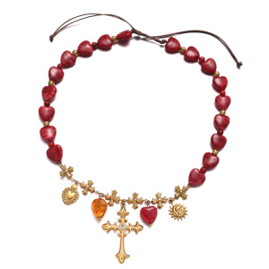 Collier De Perles En Acrylique En Forme De Cœur, 1 Pièce h5 Image4