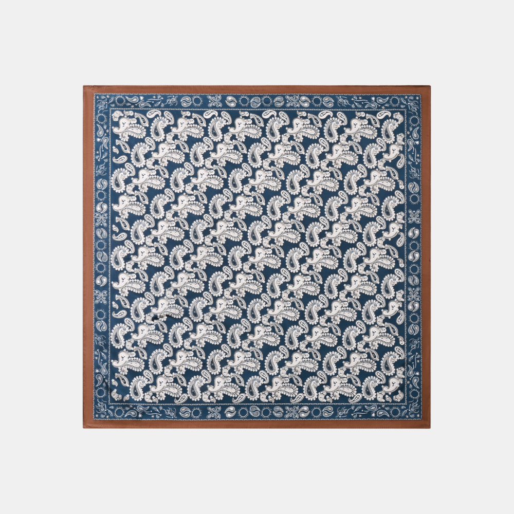 Bandana Rétro En Rayonne À Fleurs De Cajou Pour Femme, 1 Pièce 