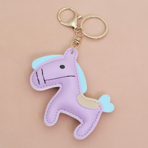 1 Porte-Clés Cheval Mignon En Pu h5 