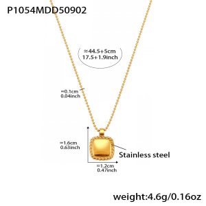 Collier Pendentif Élégant Pour Femme, En Acier Inoxydable, Couleur Or, Avec Pendentif Papillon (1 Pièce) h5 