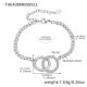 TXE400-Bracelet double anneau en acier 16+5 cm Image4