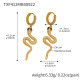 TXF412-Boucles d'oreilles serpent aux yeux noirs en zircon Image2