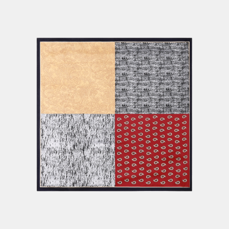 Bandana pour femme en rayonne à motif patchwork de fleurs de cajou, 1 pièce