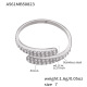 A561-Bague géométrique en acier et zircon/N°7 Image4