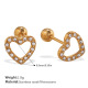 Boucles d'oreilles à tige en or et diamants blancs Image8
