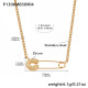 P1306-Collier trombone doré en zircon 43+5 cm Image3