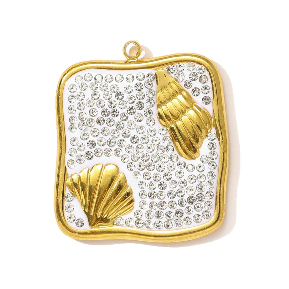Pendentif Femme Moderne En Acier Inoxydable, Couleur Or, Motif Animaux (1 Pièce) 