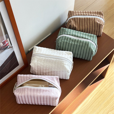 Trousse de maquillage pour femme, 1 pièce, série simple, décontractée, en toile