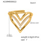 Bague cœur en or et zircon A330-A 