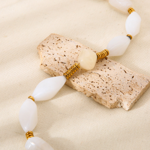 Collier De Perles Classique En Acrylique Doré Pour Femme, 1 Pièce h5 Image5