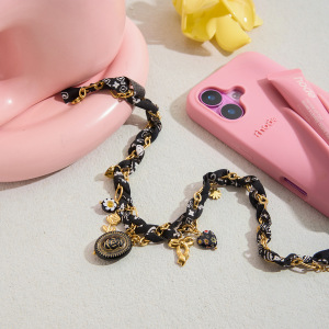 Collier Pendentif Femme Vintage En Acier Inoxydable Noir Et Or, Orné D'Une Rose, Étanche (1 Pièce) h5 Image5