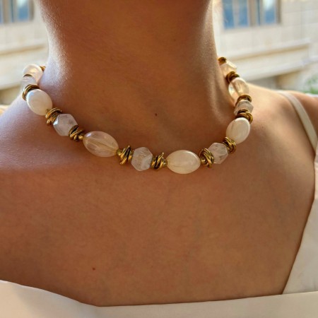 Collier rétro en perles de résine, 1 pièce 2