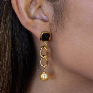 1 Paire De Magnifiques Boucles D'Oreilles Pendantes Pour Femme, En Acier Inoxydable Étanche, Couleur Or. h5 Image3
