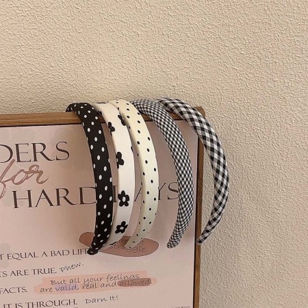 1 élastique à cheveux simple et doux à pois pour femme