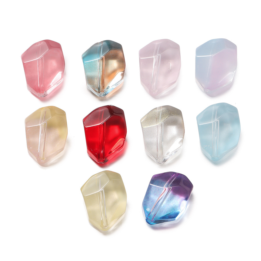1 Pièce De Perles De Verre Transparentes De Forme Irrégulière Pour Bijoux Image2