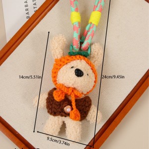1 Pièce Adorable Poupée Ours En Peluche Avec Cordes Colorées Breloques Pour Sac À Main Pour Femme h5 Image5