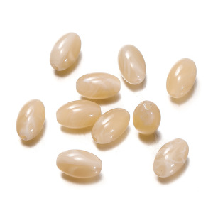 1 Sachet De Perles Ovales En Acrylique Pour Bijoux Diy h5 