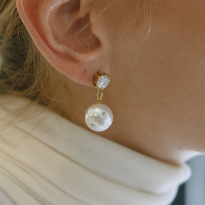 1 Paire De Boucles D'Oreilles Pendantes Élégantes Pour Femme, En Acier Inoxydable Doré, Étanches. h5 Image3