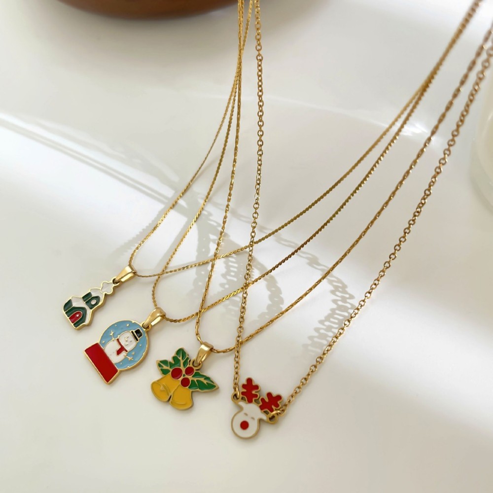 Collier Pendentif De Noël Étanche En Acier Inoxydable (1 Pièce) Image4