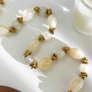 Collier Rétro En Perles De Résine, 1 Pièce h5 Image4