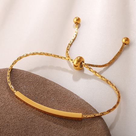 Bracelet chaîne étanche en acier inoxydable couleur or (1 pièce)