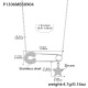 P1306-Collier étoile à cinq branches en acier et zirconium 43+5 cm Image2