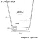 P1306-Collier trombone acier zircon 43+5 cm Image4