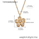 Collier en or avec zircon à cinq feuilles rotatives 40+5 cm