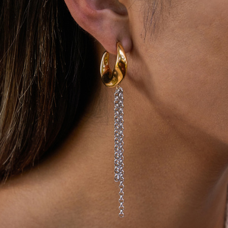 Boucles d'oreilles pendantes minimalistes à pompons, en acier inoxydable étanche, couleur or et argent, pour femme (1 paire).