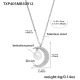 TXP405-Collier acier lune zircon 40+5 cm Image2