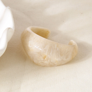 Bracelet Manchette En Résine Pour Femme, Style Rétro Irrégulier, Série Classique, 1 Pièce h5 Image4