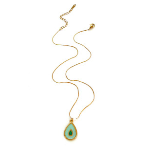 Collier Pendentif Papillon En Acier Inoxydable Émaillé, Étanche, Couleur Or h5 