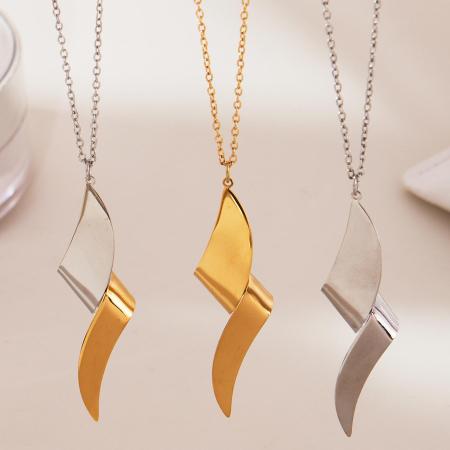 Ensembles de bijoux pour femmes en acier inoxydable imperméable, couleurs or et argent, au style minimaliste 2