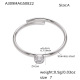 Bague simple en zircon couleur acier A309-A Image2