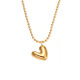 P1189-Collier Love en perles d'acier doré 41+5 cm 