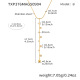 TXP376-Collier en or avec zircons en forme de Y 40+5cm Image7