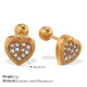 Boucles d'oreilles à tige en or et diamants blancs Image7