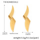 TXF404-Boucles d'oreilles géométriques en or Image7