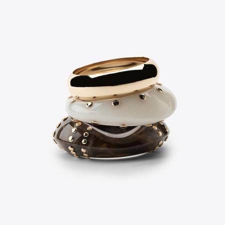 1 bracelet luxueux en résine de forme irrégulière rétro