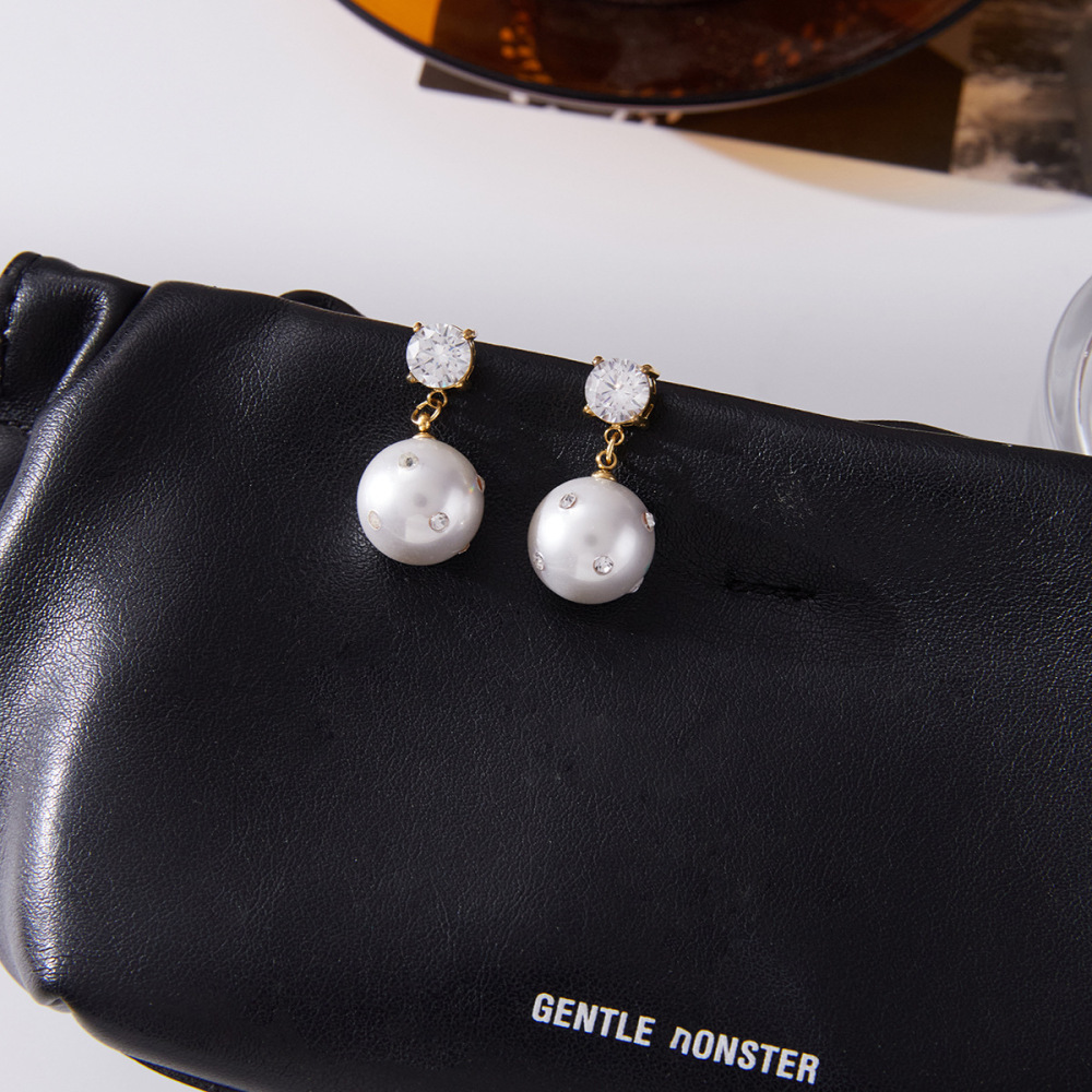 1 Paire De Boucles D'Oreilles Pendantes Élégantes Pour Femme, En Acier Inoxydable Doré, Étanches. Image5
